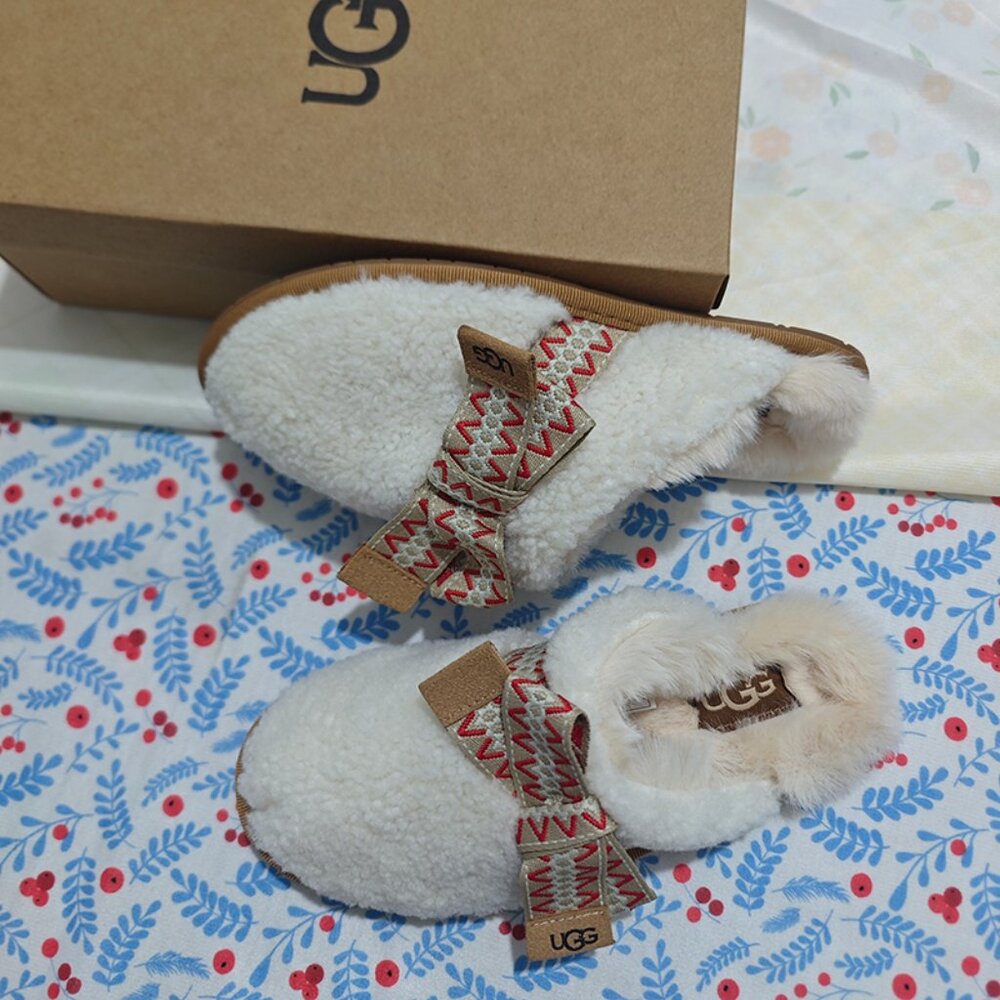 UGG Fleece-Lined Slip-On Slippers